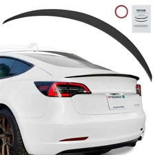 for Tesla Model 3 2017-2023 Rear Spoiler Wing Trunk Lip 48.2'' Matte Black