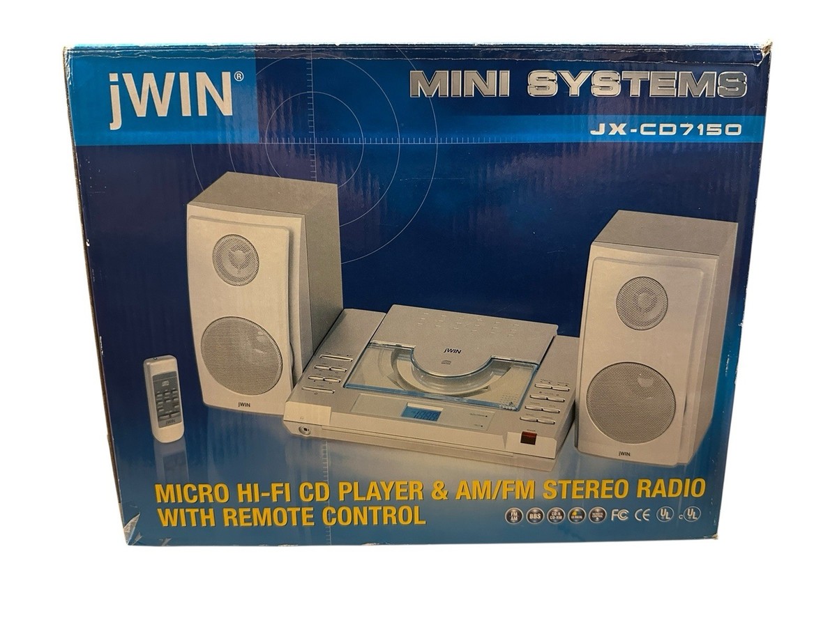 2000's jWin JX-CD7150 Micro HI-FI CD Player AM FM Stereo System