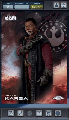 Greef Karga - Lava 10cc Legendary - Star Wars Card Trader Topps Chrome 2025