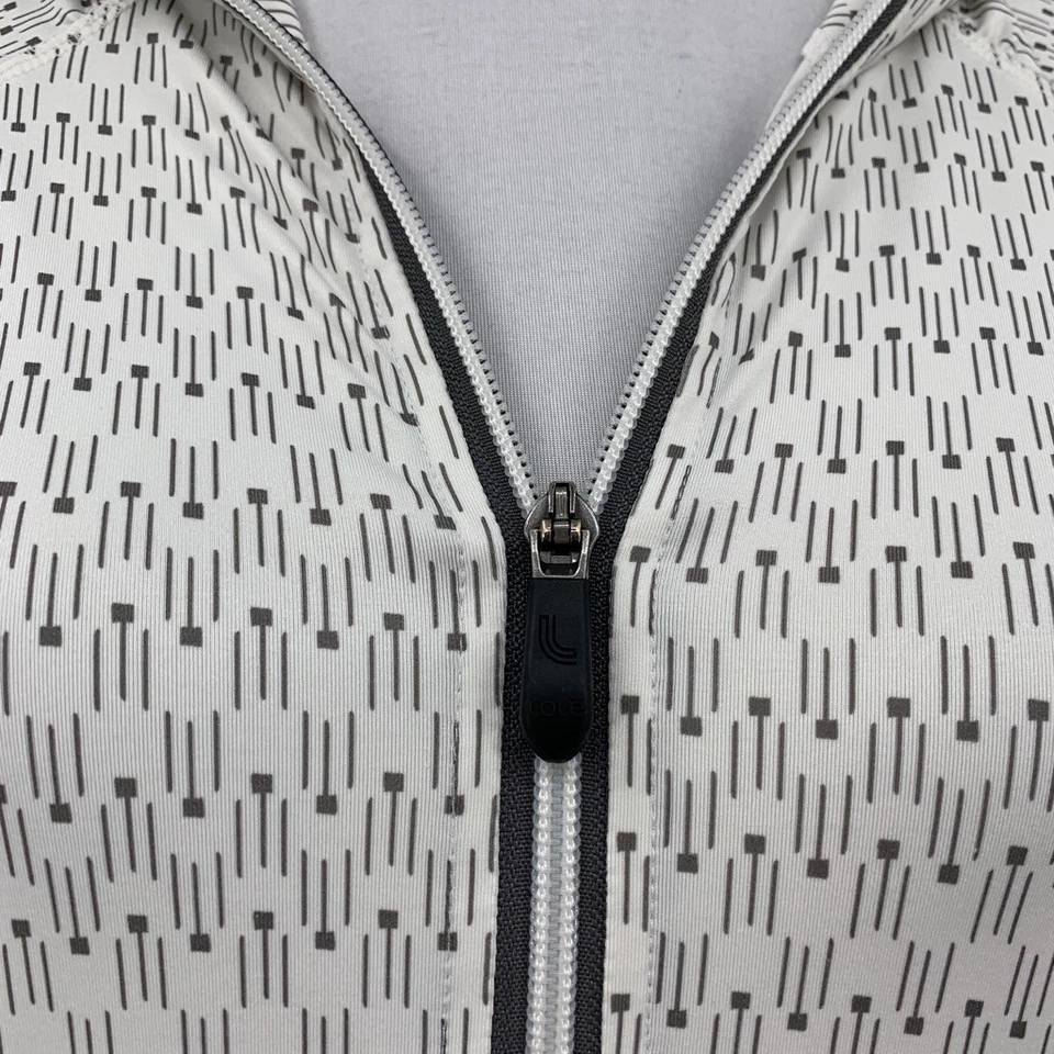 Top Lole Mujer S Pequeño Blanco Gris Manga Larga Cremallera Completa UPF 50 Absorbente Secado Rápido Foto 4 de 4