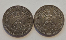 1 Deutsche Mark Coins 1956 & 1957 West Germany Circulated