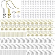 Hypoallergenic Earring Hooks, 600 Pcs Earring Making Supplies Kit with Earring H