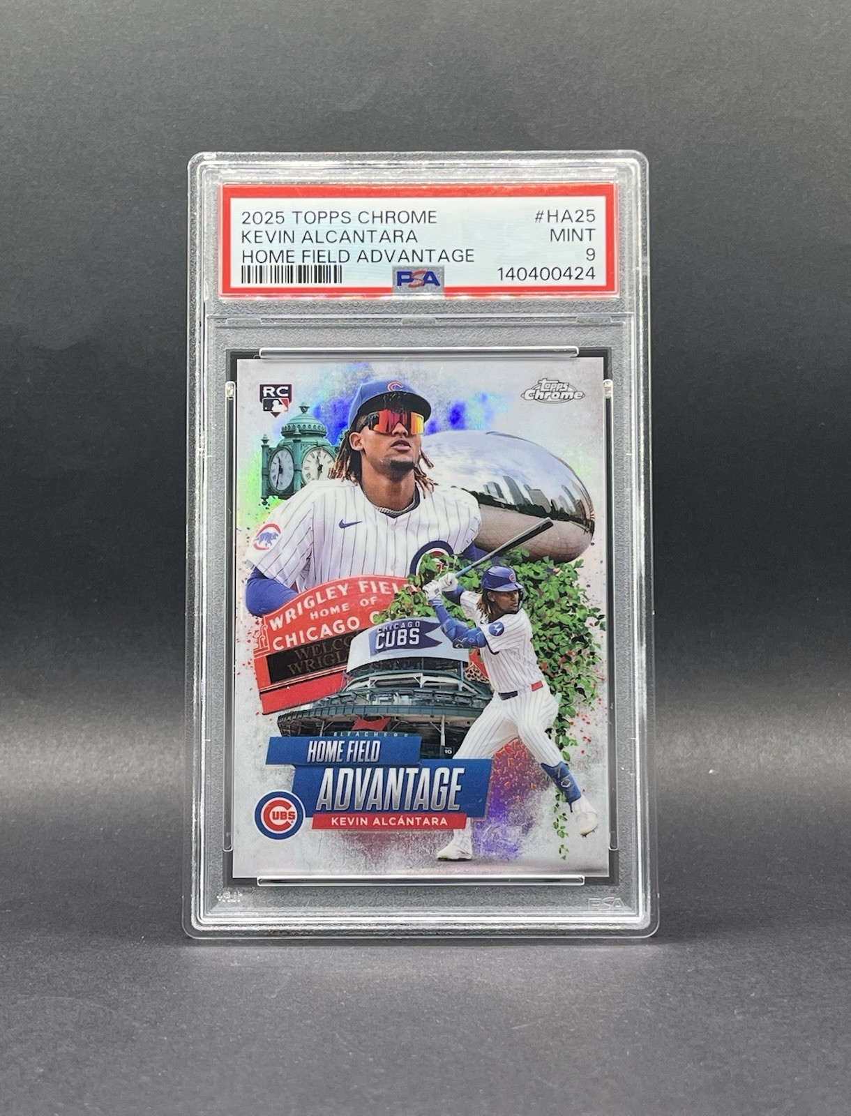 2025 Topps Chrome - Kevin Alcantara - Home Field Advantage #HA-25 RC Cubs PSA 9