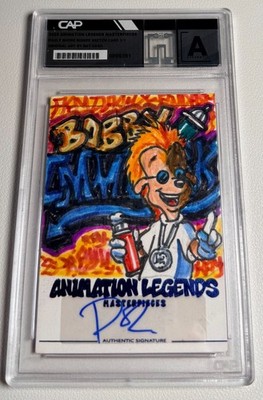 Animation Legends Graffiti Bobby Goofy Film 1/1 Skizze Pauly Shore Autogramm.