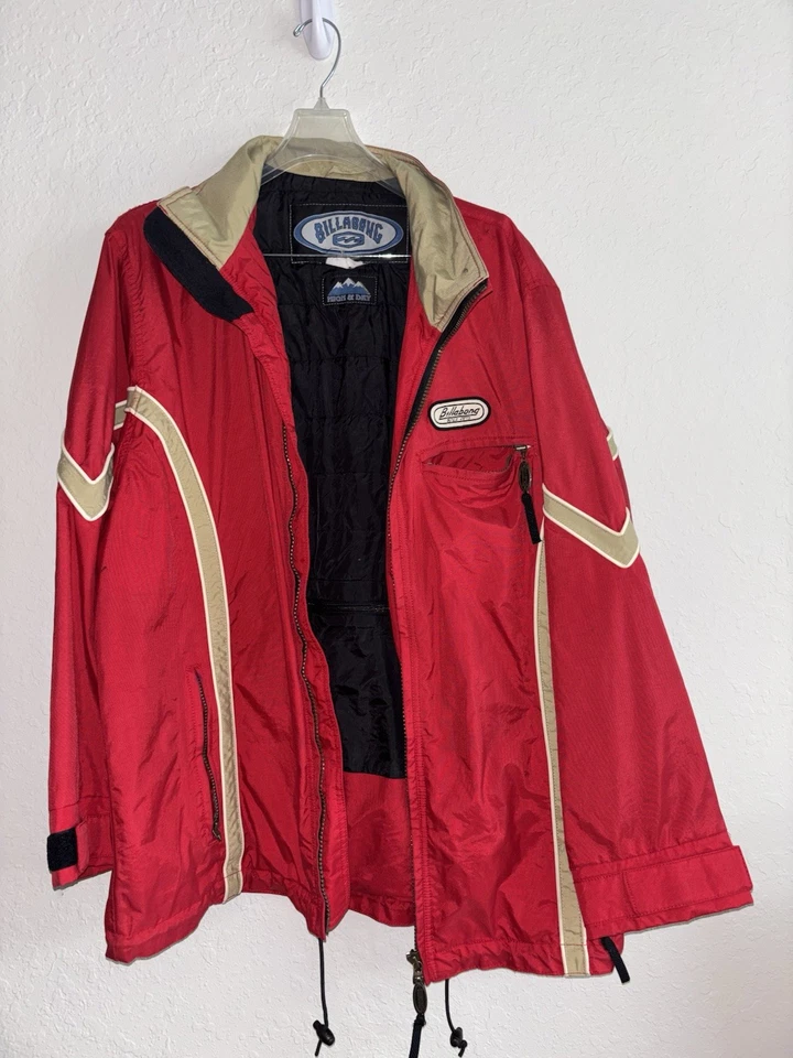 Chaqueta Billabong De Colección Alta Y Seca Rara Talla M Esquí Snowboard Abrigo Rojo Y2K Foto 2 de 4