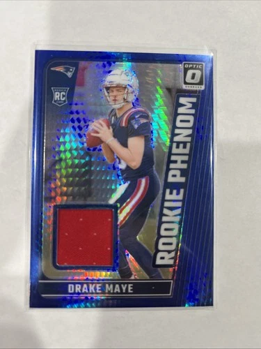 2024 Panini Donruss Optic - Rookie Phenom Drake Maye #RPB-DME Blue Hyper Prizm