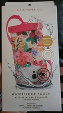 Rifle Paper Co. Floating Waterproof Phone Pouch W/Lanyard GARDEN PARTY Torn Box