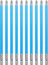 Yakamoz 10Pcs 6-Inch Long Phillips Screwdriver Bit Set Magnetic Ph2 One Size 