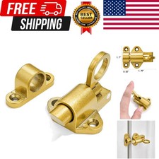 2 Packs Self-Closing Latches  Gold Spring Door Lock  Resilient Bolt Latch Alumi...