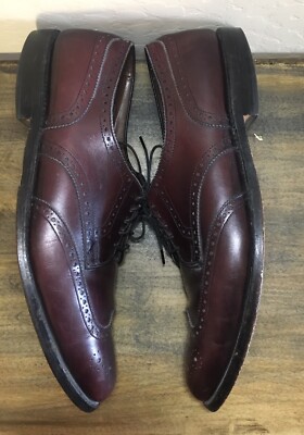 Allen Edmonds Concord Wingtip Oxford Shoes Burgundy 9.5 D Leather w/ Box & Bags Allen Edmonds  main image 4