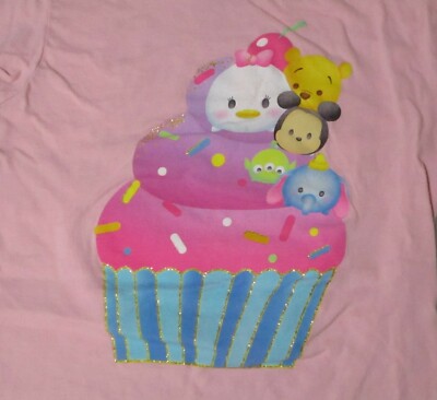 トップス s. Official Disney Tsum Tsum Cupcake Light Pink T-Shirt Kuniors X