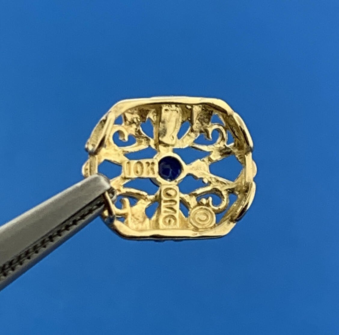 Designer 10K Yellow Gold Sapphire September Anniversary Slide Bracelet Charm eBay