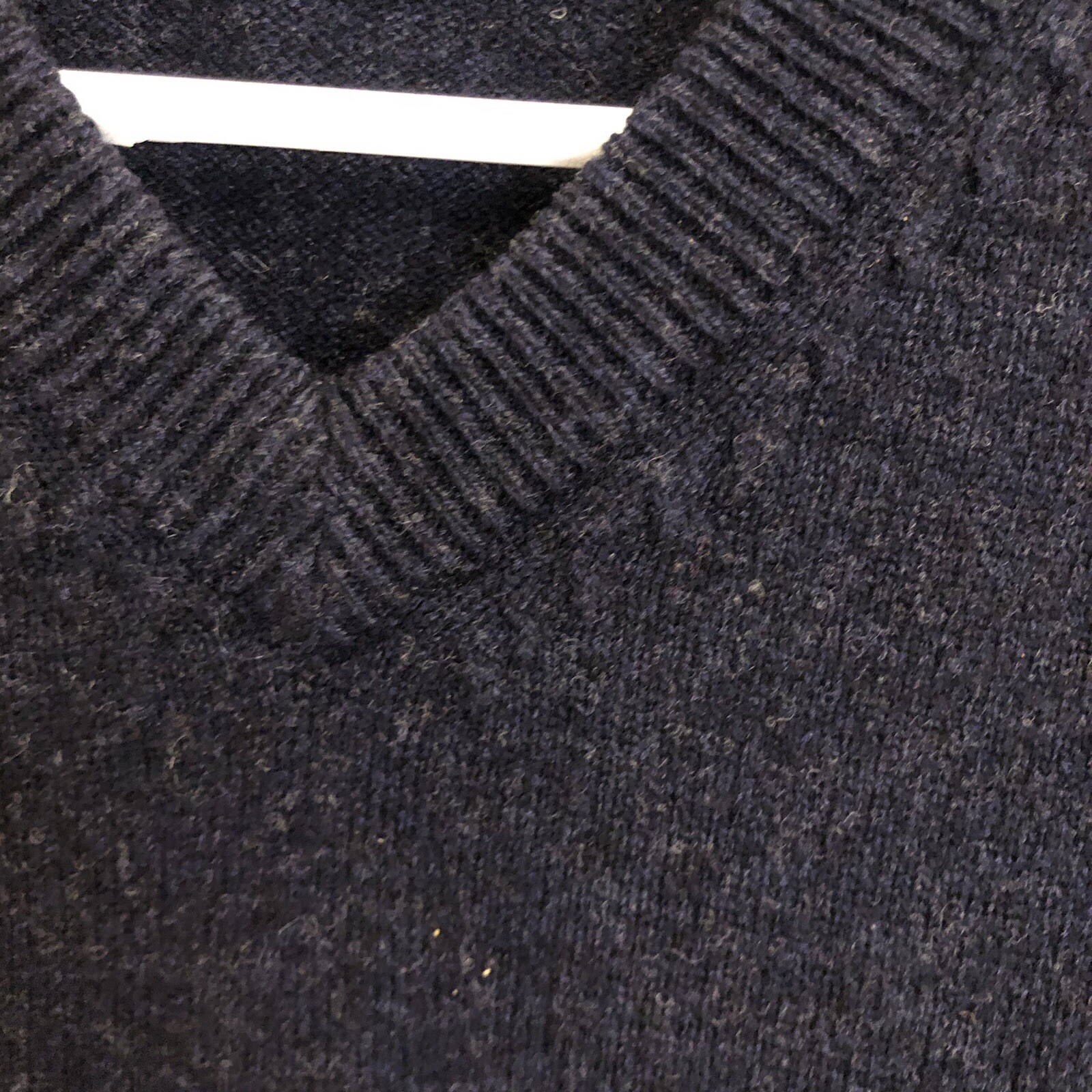 Pendleton 100% Virgin Lambswool V-Neck Dark Gray … - image 6