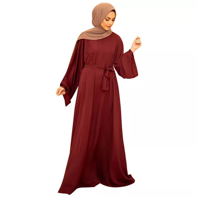 Plain Abaya Muslim Long Dress Women Ramadan Loose Hijab Robe