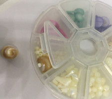 8 section container Plastic Round 4" inch Organizer EMPTY 8 Individual FS