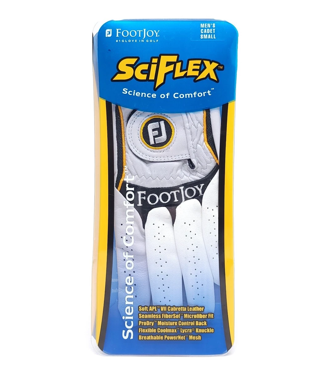 Foot Joy SCIFLEX Golf Glove Men's Cadet Small Left Hand White NEW