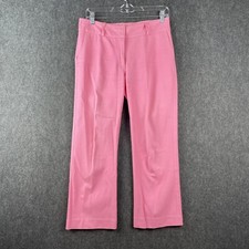 Vintage Lilly Pulitzer Pants Women's 2 Pink Cropped Straight Stretch
