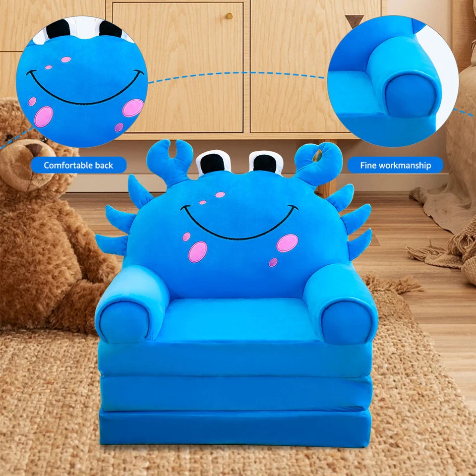 Silla Cama 3 en 1 Plegable Sofá Cama Princesa Sofá Plegable para Dormitorio Foto 3 de 4