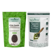 Neuherbs Green coffee powder and Chia Seeds Combo For Weight management 200g FS