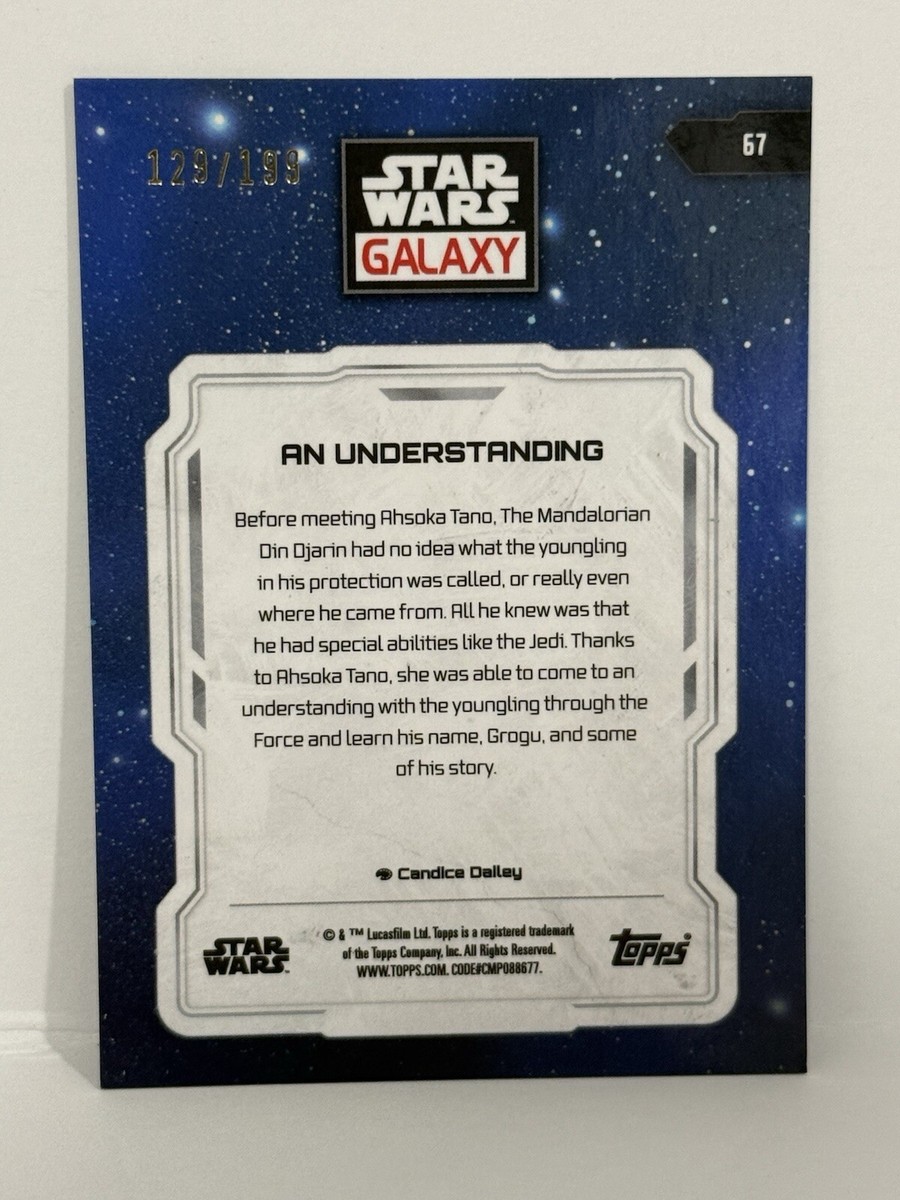 2024 Topps Chrome Galaxy #67 An Understanding Ahsoka Grogu Aqua