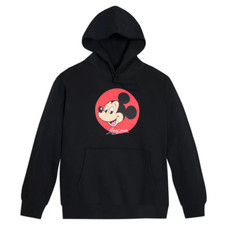 Disney Parks Mickey Mouse Icon Black Pullover Hoodie Adult Size L Classic New