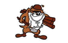 4" 801st engineer company taz mascot army bumper sticker decal usa made