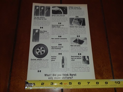 1965 HURST SHIFTERS WHEELS LINE LOC ORIGINAL AD - Picture 11 of 12