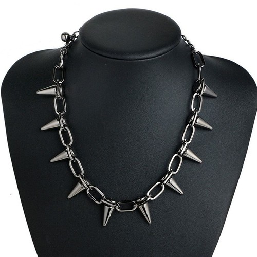 Spike Rivets Choker Punk Goth Necklace 