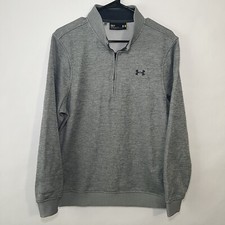 Under Armour Storm Loose 1/4 Zip Golf Sweater Mens Size S Small Gray Long Sleeve