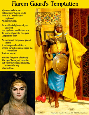 Harem Guard's Temptation 8.5x11'' Photo Print Odalisque Harker Poem Poster Signed
