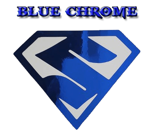 SUZUKI MAN SUPERMAN S DECAL STICKER COLORS or MIRROR, RED CHROME BLUE CHROME - Foto 10 di 13