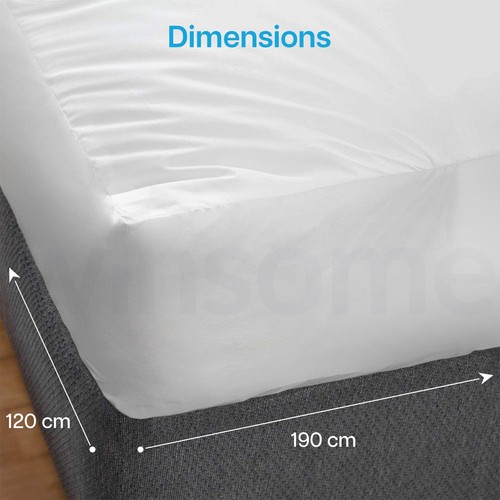 Mattress Protector Waterproof Fitted Cover Wet Sheet Nursery Bedding Anti Bug - Picture 2 of 12