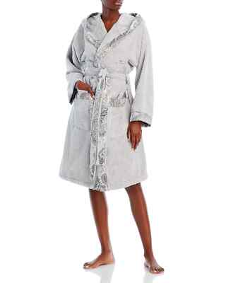 Etro Hooded Paisley Trim Bath Robe SZ M