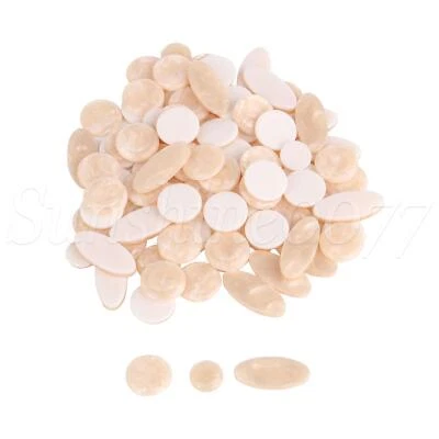90 Pezzi Tasti Sax Pulsanti Plastica Intarsi Guscio Perlato per Sassofono Tenore Alto
