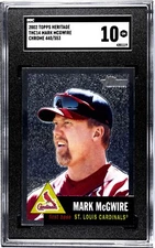 2002 Topps Heritage Chrome THC14 Mark McGwire Serial Numbered 440/553 SGC 10 GEM