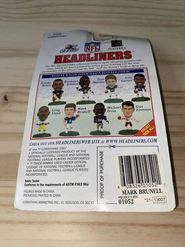 1997 & 1998 NFL Headliner Favre, Brunell, Davis & George Actionfiguren - Bild 13 von 13