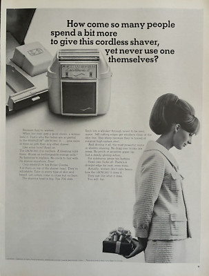 1960s Lady Remington Electric Shaver Lektronic II Cordless Vintage Print Ad