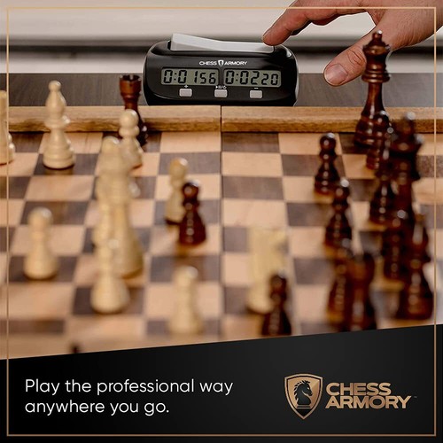 Chess Armory Digital Chess Clock - Portable Timer with Tournament and Bonus ... - Picture 5 of 7