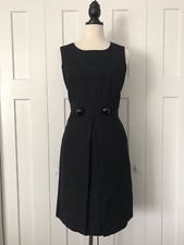 Black Jacquard Eliza J Size 8 Vintage Style Dress