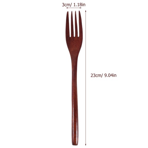 2Pcs Wood Mixing Fork Wooden Salad Fork Blending Fork Large Cooking Fork - Picture 10 of 11