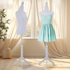 Female Mannequin Torso Dress Form Adjustable Clothing Display W/Tripod Stand