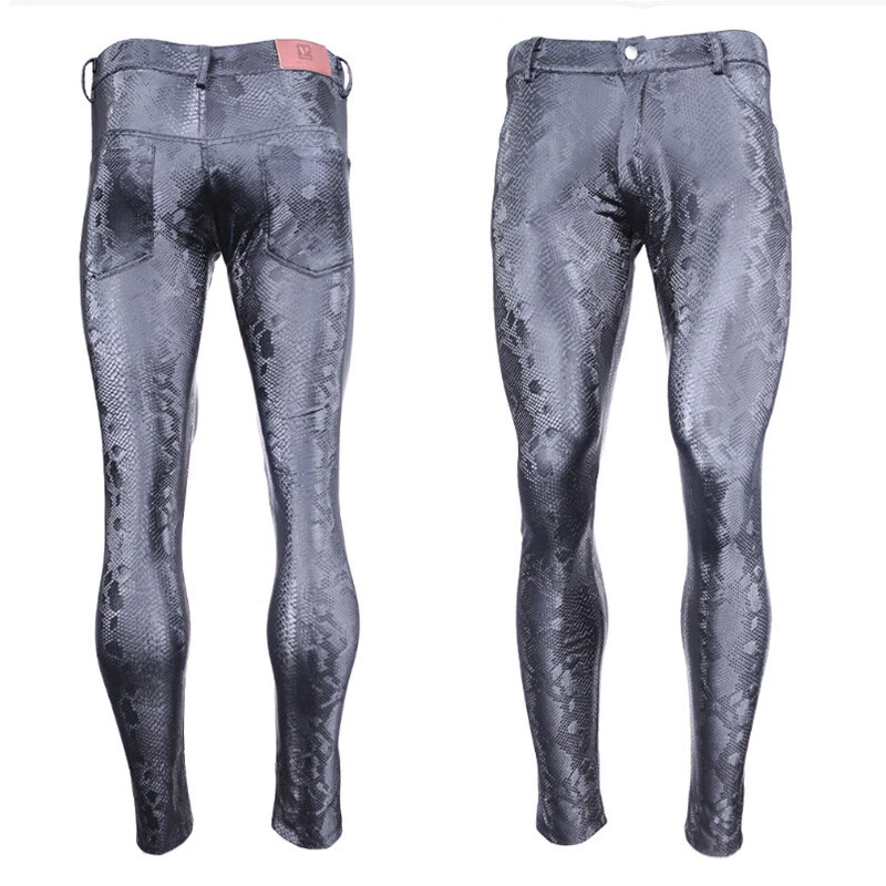 Faux leather cheap snakeskin pants