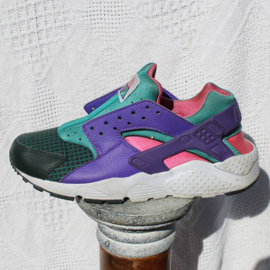 Nike Air Huarache Run Purple Teal BO7096-300 6y - Main Image