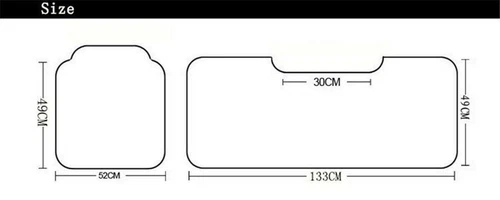 Black White Car Seat Cover Breathable PU Leather Mat for Rear Back Seat Cushion  - Imagen 11 de 11