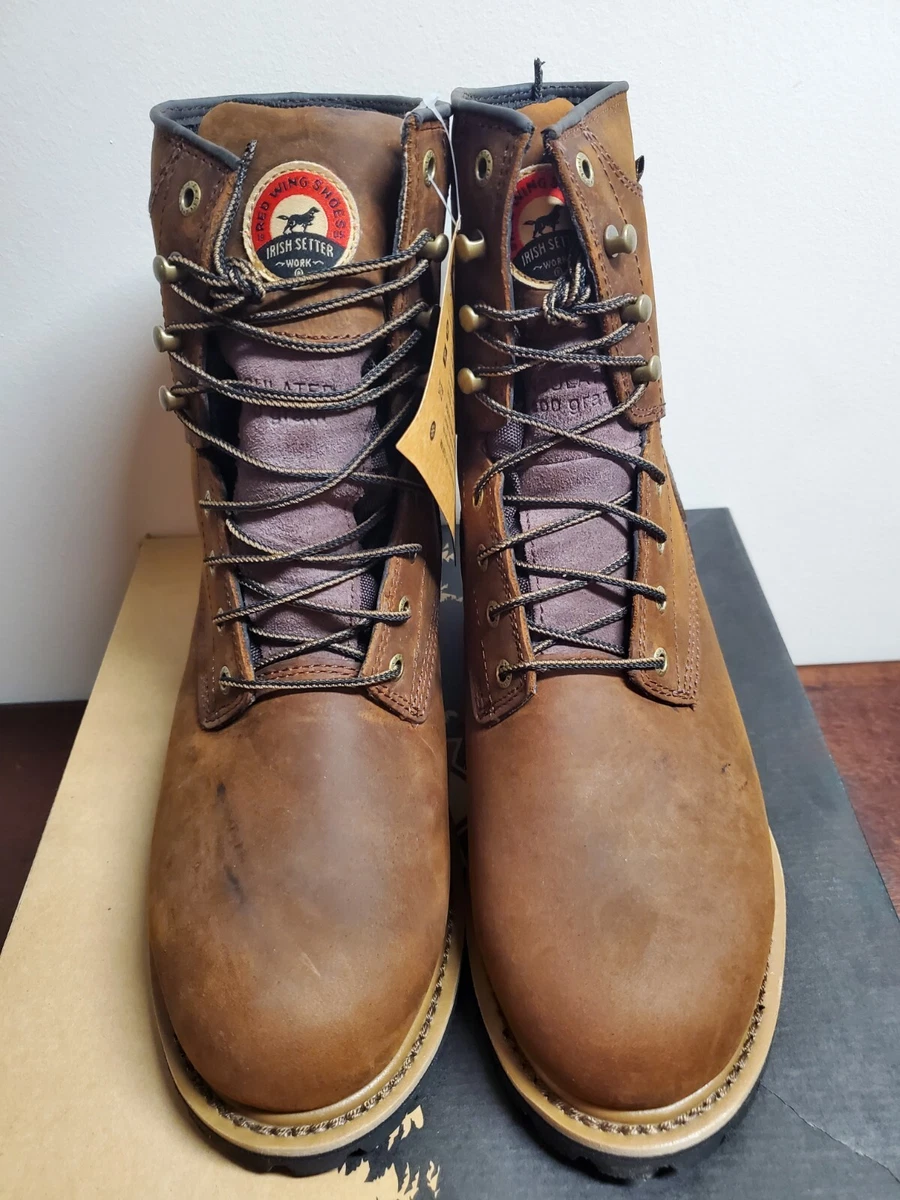 Red Wing Irish Setter Loggers Men s Boot Waterproof 8 Inches Size 8.5