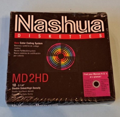5.25 Zoll Disketten MD2/HD - Marke: Nashua - 10er Pack - NEU in OVP