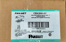 Panduit CBX2IW-AY 2-Port Mini-Com Surface Mount Box, Off-White. New box (10)