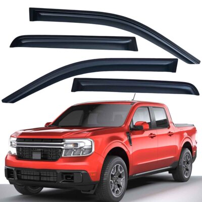 Smoke Window Visors Rain Guards Vent Shade for 2022-2024 Ford Maverick Crew Cab