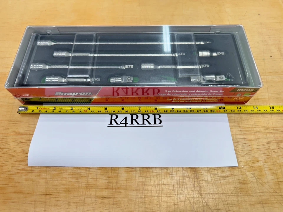 Snap-on Tools USA NEW GREEN 3/8" Drive Extension Adaptor Foam Kit Set 209AFXAFG - Image 3 of 4