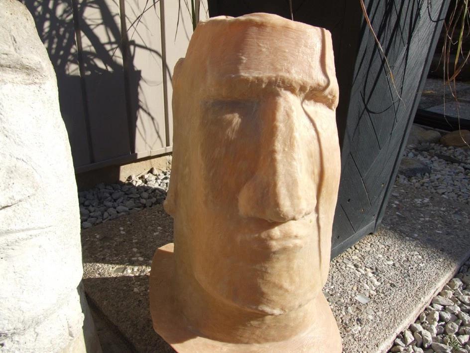 Latex mould for making New Easter Island plant pot/stand Concrete Mold Rubber Foto 4 de 4